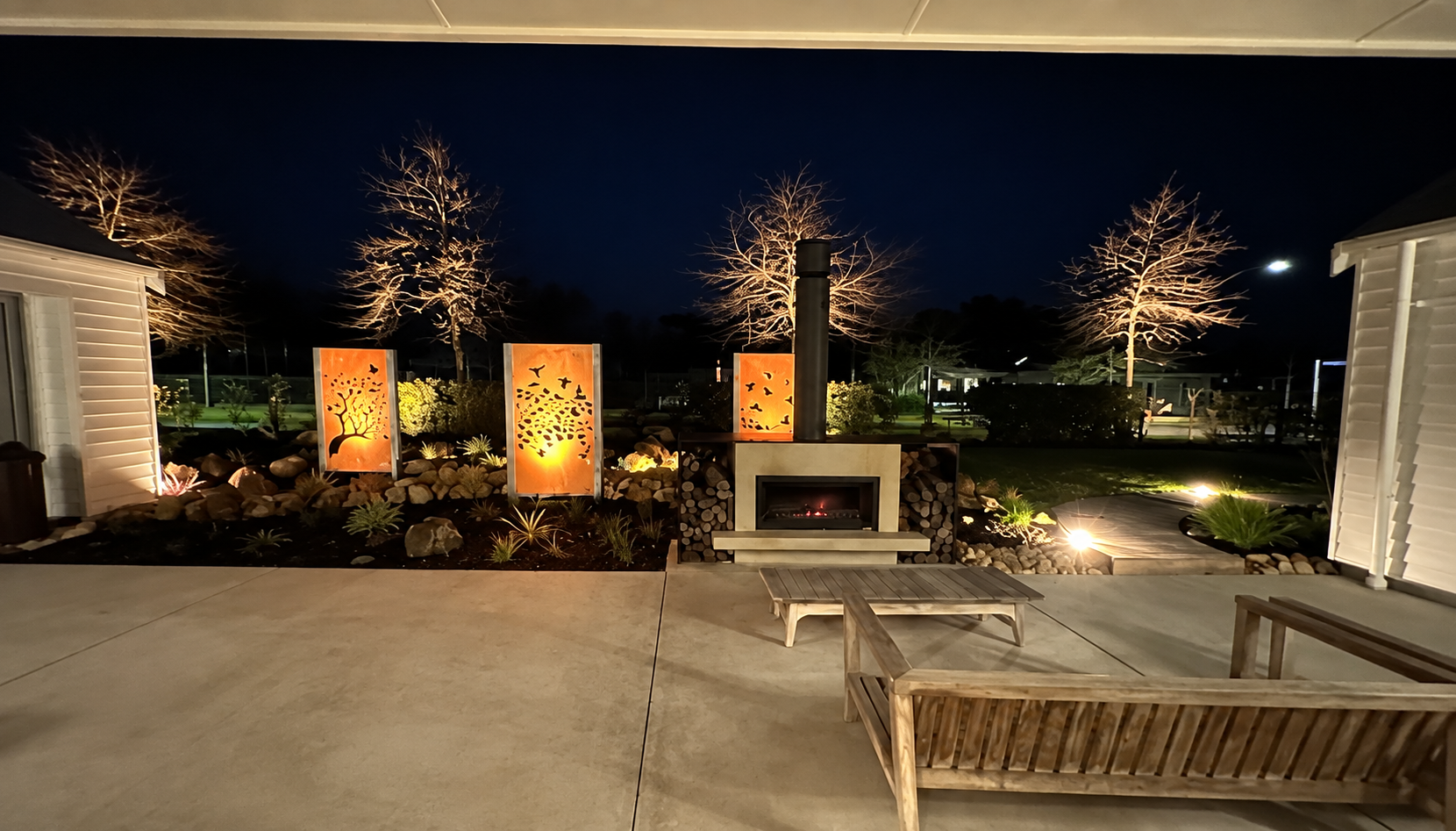 Before and after landscaping transformation