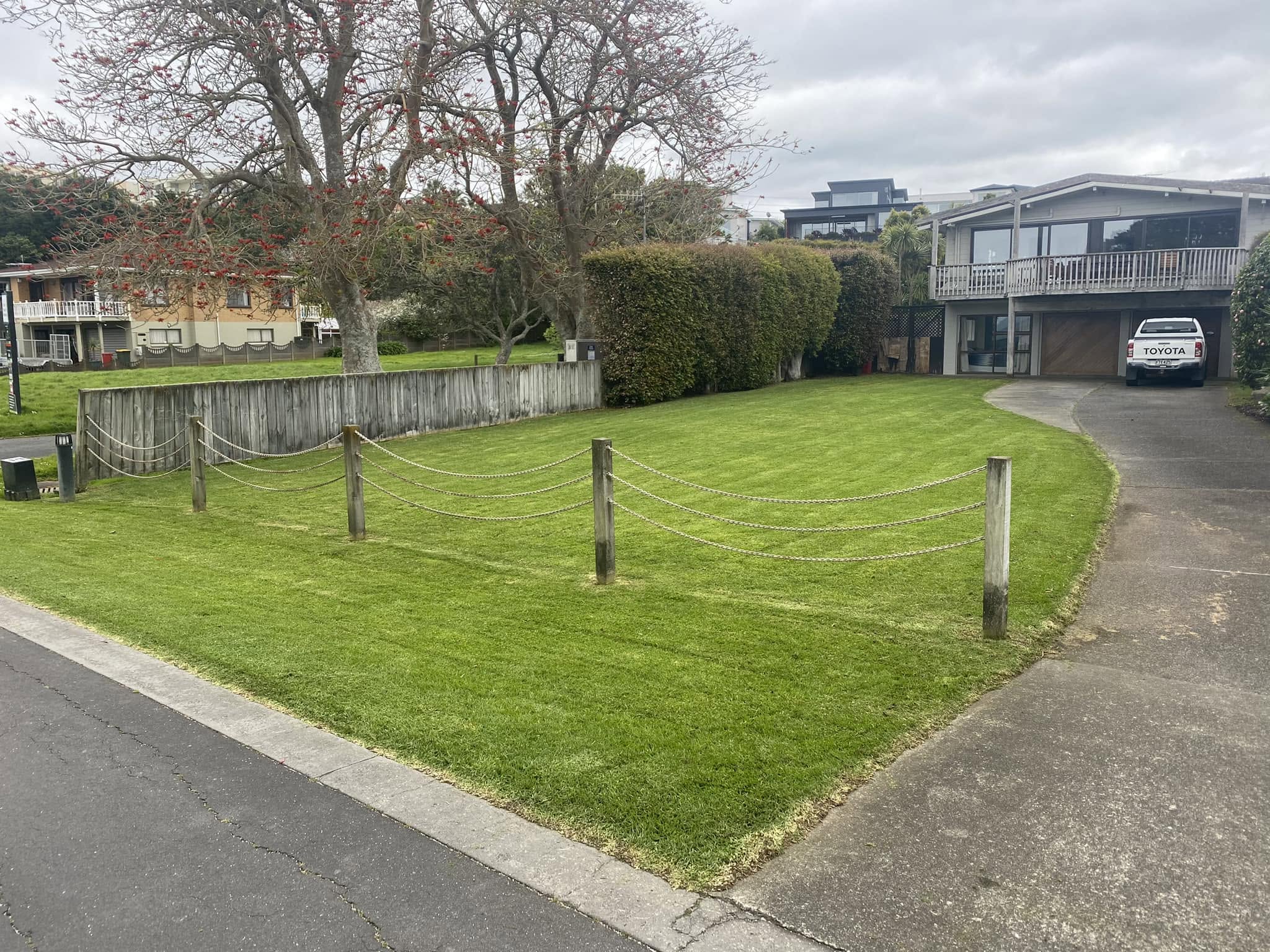 Regular lawn mowing
