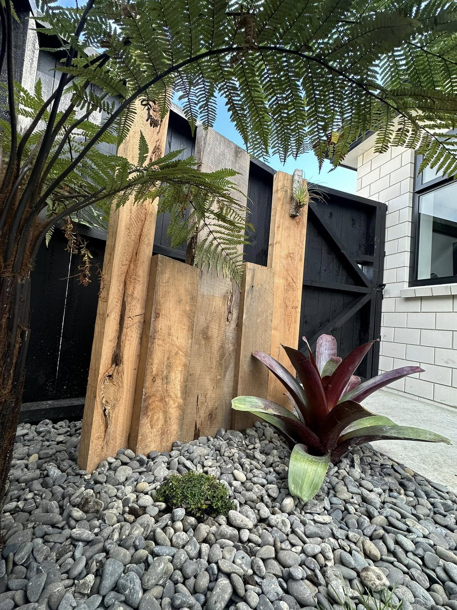 Custom timber garden feature